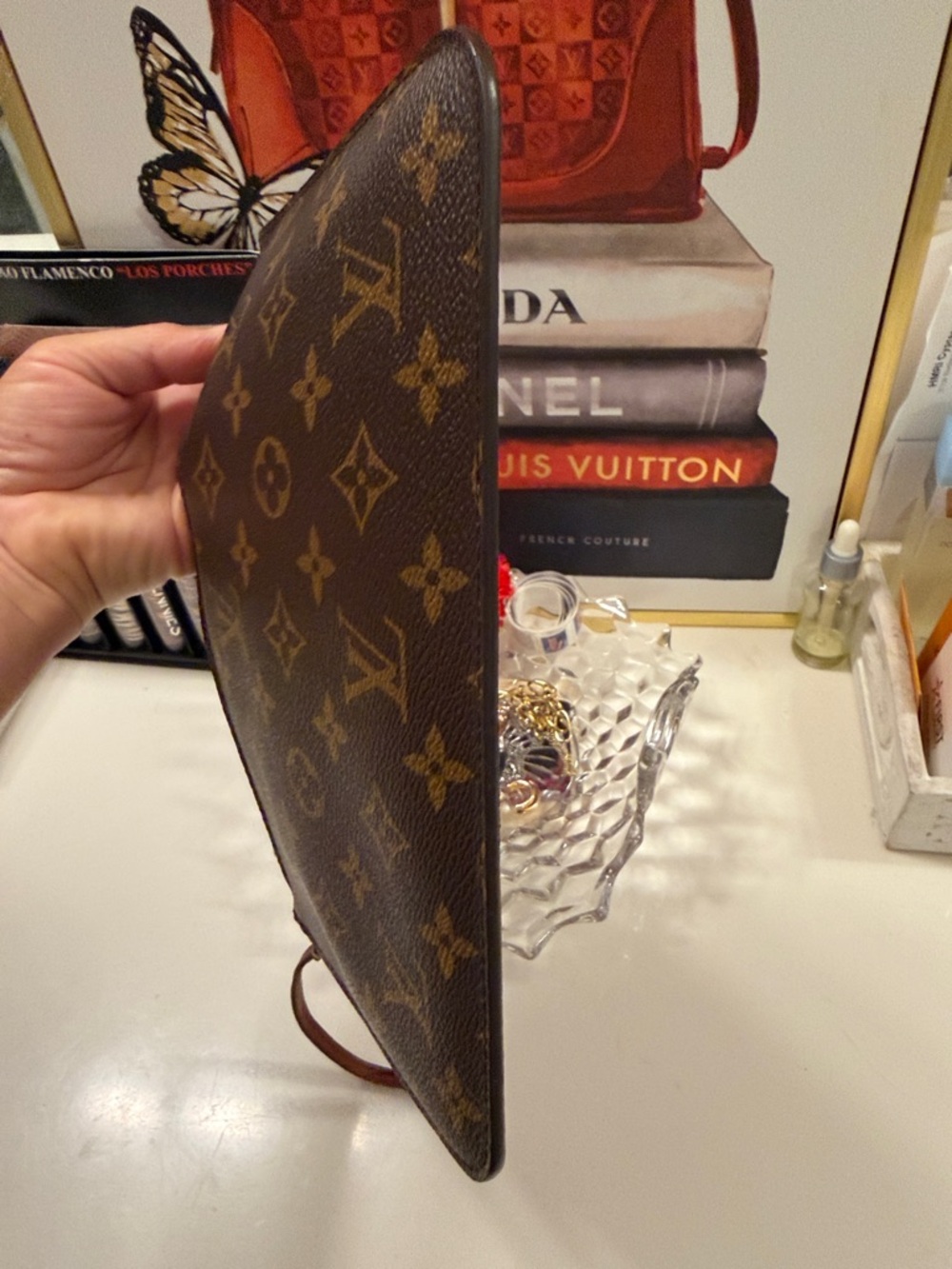 Louis Vuitton Monogram wristlet  with Red Trim and Gold Hardware - Picture 10 of 17